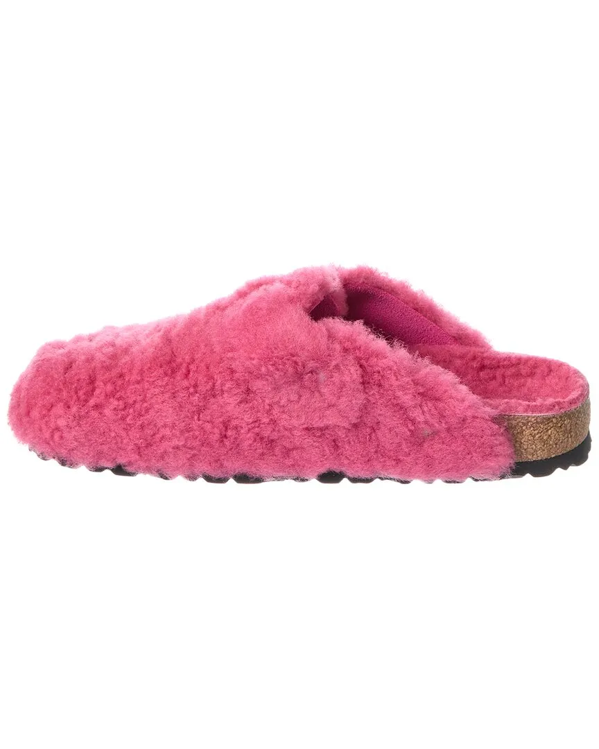 Reformation Birkenstock Boston Big Buckle Teddy Narrow Shearling Clog