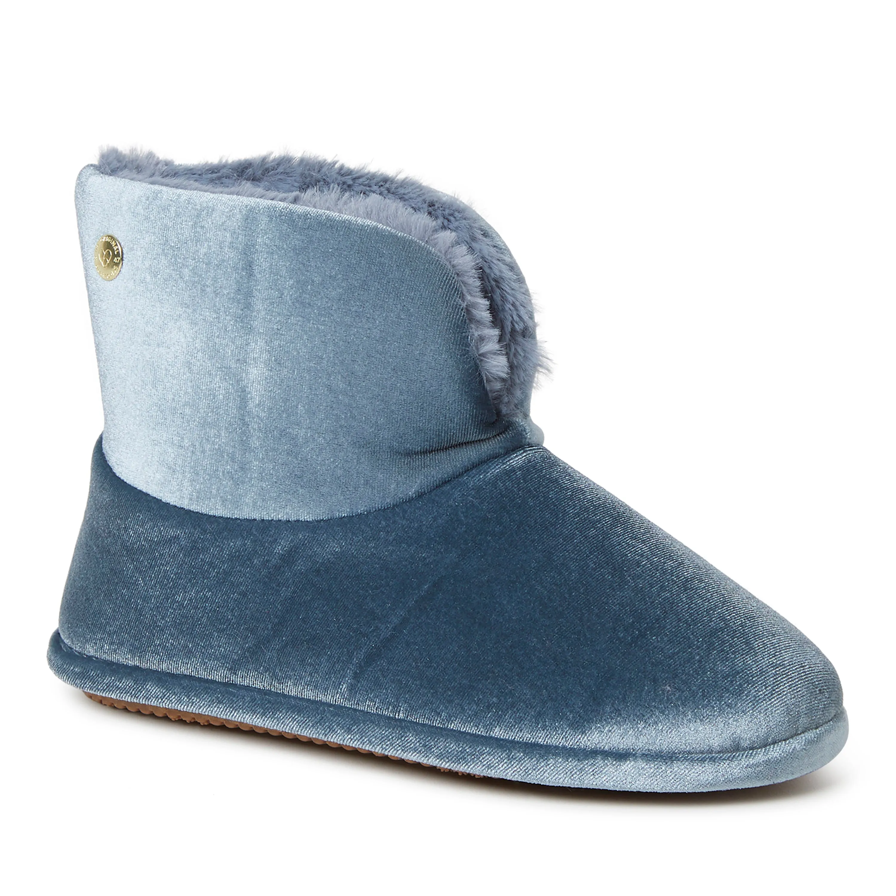 Reformation Dearfoams Women's Sara Shiny Velour Bootie Slippers