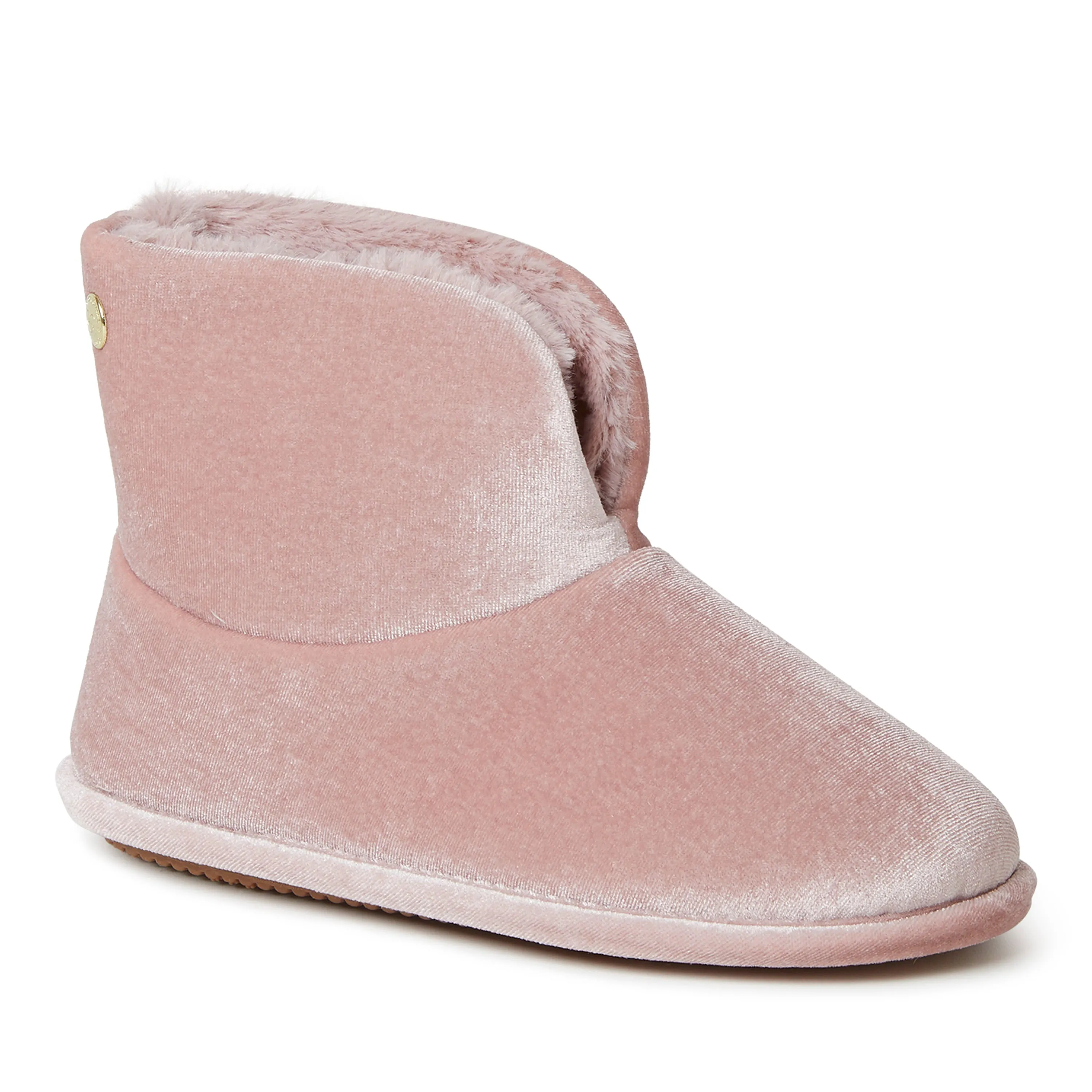 Reformation Dearfoams Women's Sara Shiny Velour Bootie Slippers
