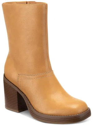 Reformation Denverr Womens Faux Leather Embossed Booties