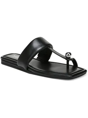 Reformation Estelle Womens Faux Leather Toe Loop Slide Sandals
