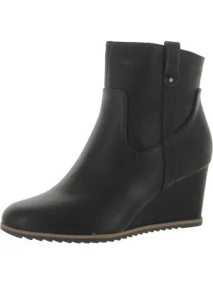 Reformation Haley West Womens Faux Leather Ankle Booties