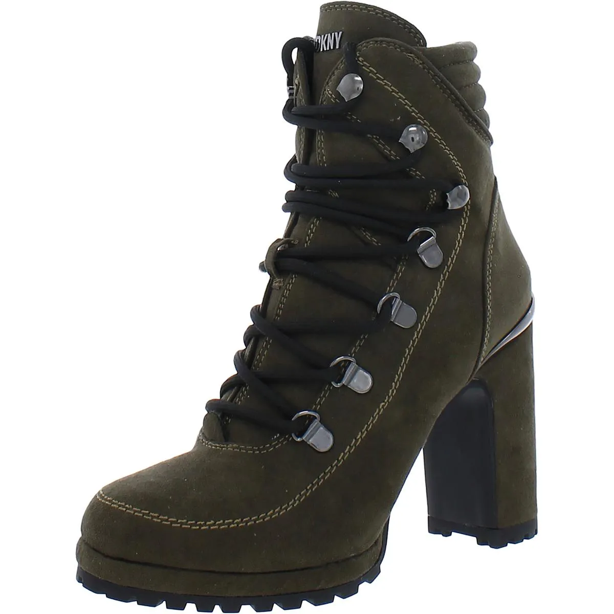 Reformation Lenni Womens Faux Leather Lug Sole Booties