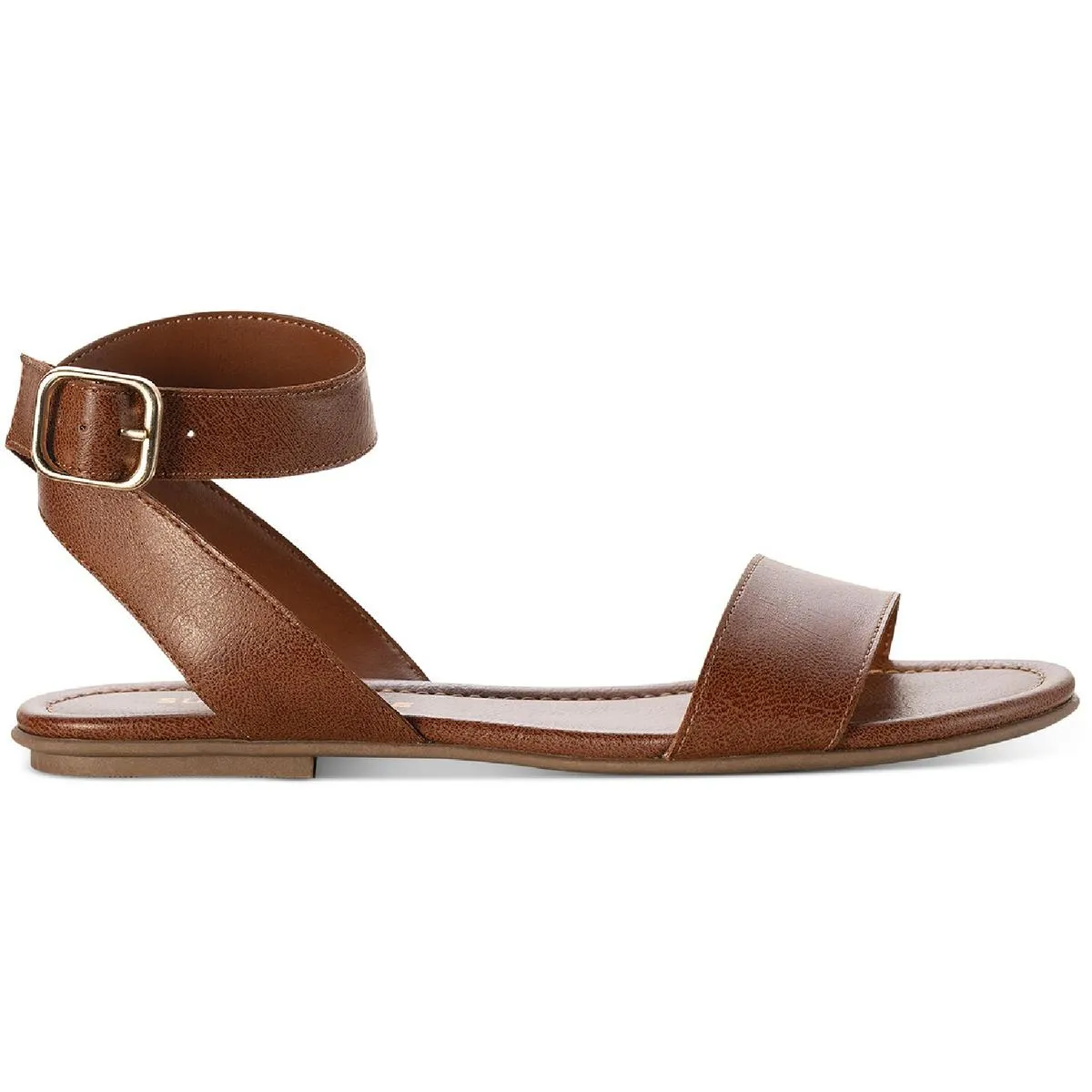 Reformation Miiahp Womens Faux Leather Open Toe Flat Sandals