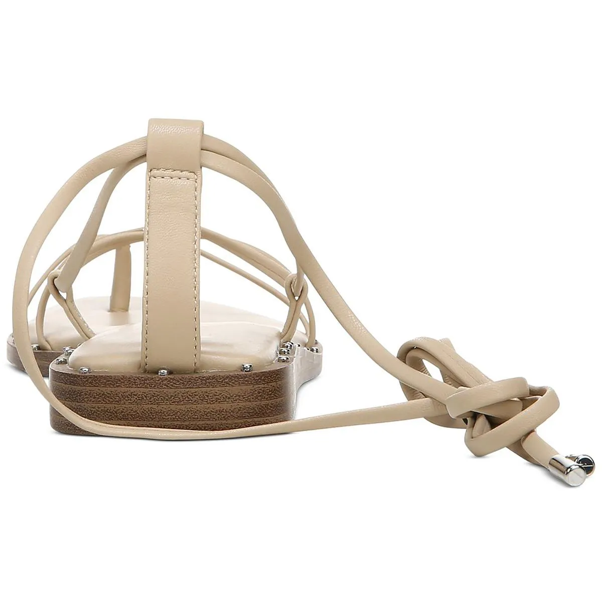 Reformation Nazrine Womens Faux Leather Lace Up Strappy Sandals