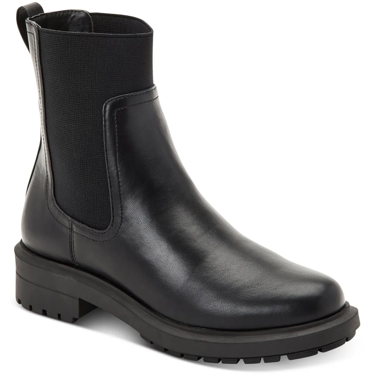 Reformation Tackomal Womens Faux Leather Pull On Booties