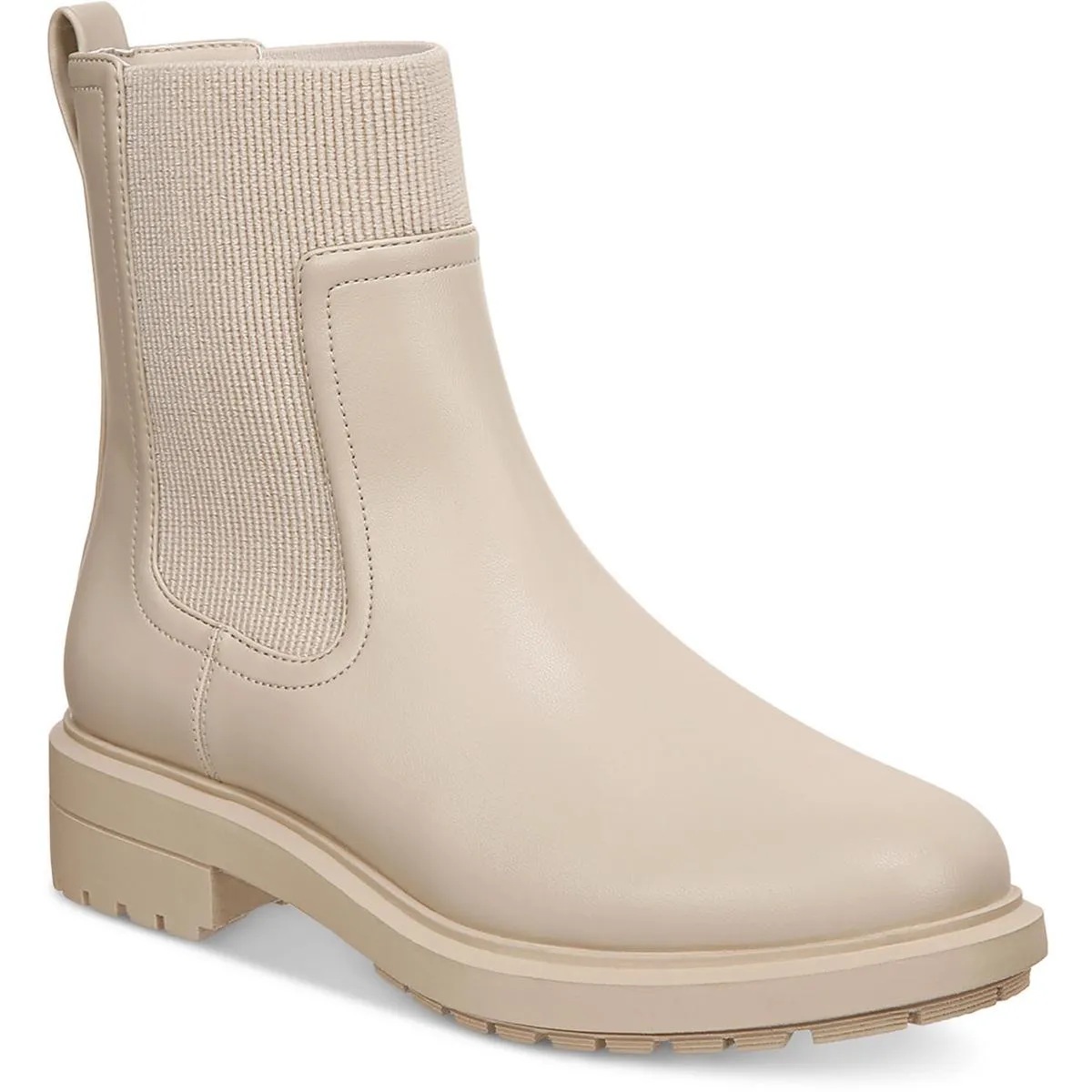 Reformation Tackomal Womens Faux Leather Pull On Booties