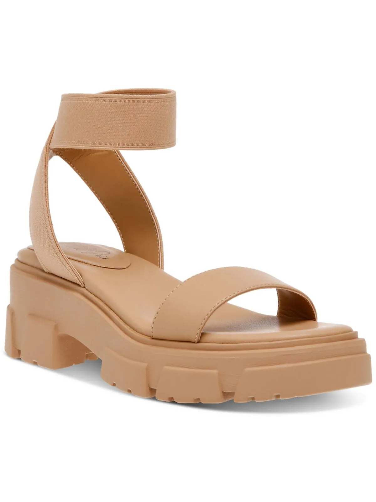 Reformation Theodorra Womens Faux Leather Ankle Strap Platform Sandals