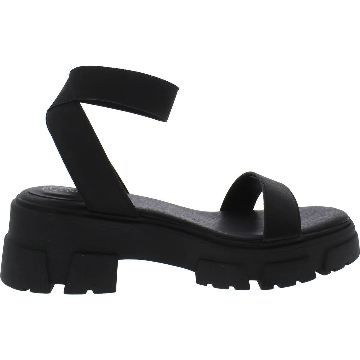 Reformation Theodorra Womens Faux Leather Ankle Strap Platform Sandals
