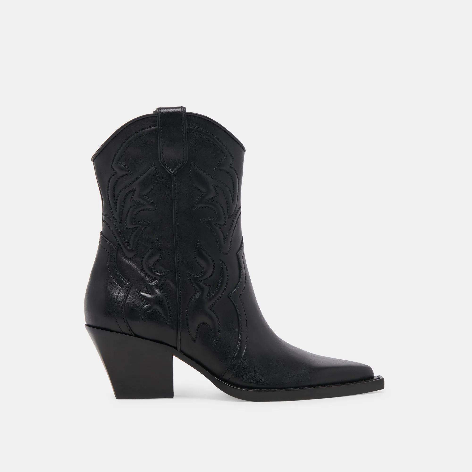 RIMONA BOOTIES BLACK LEATHER Dolce Vita