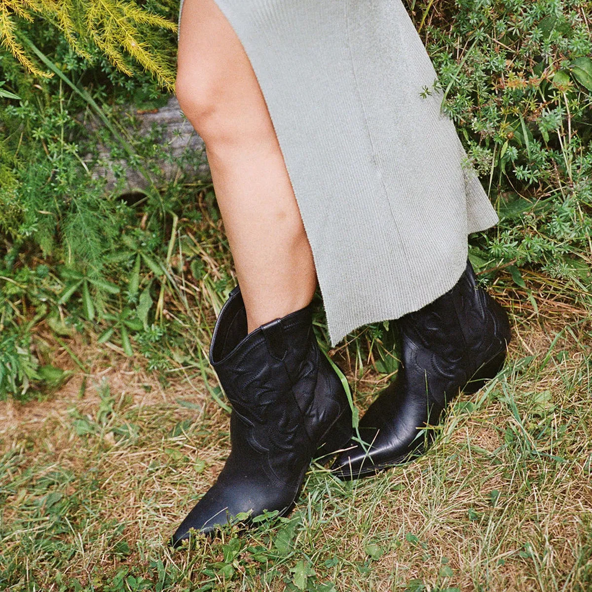RIMONA BOOTIES BLACK LEATHER Dolce Vita