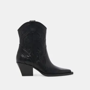 RIMONA BOOTIES BLACK LEATHER Dolce Vita