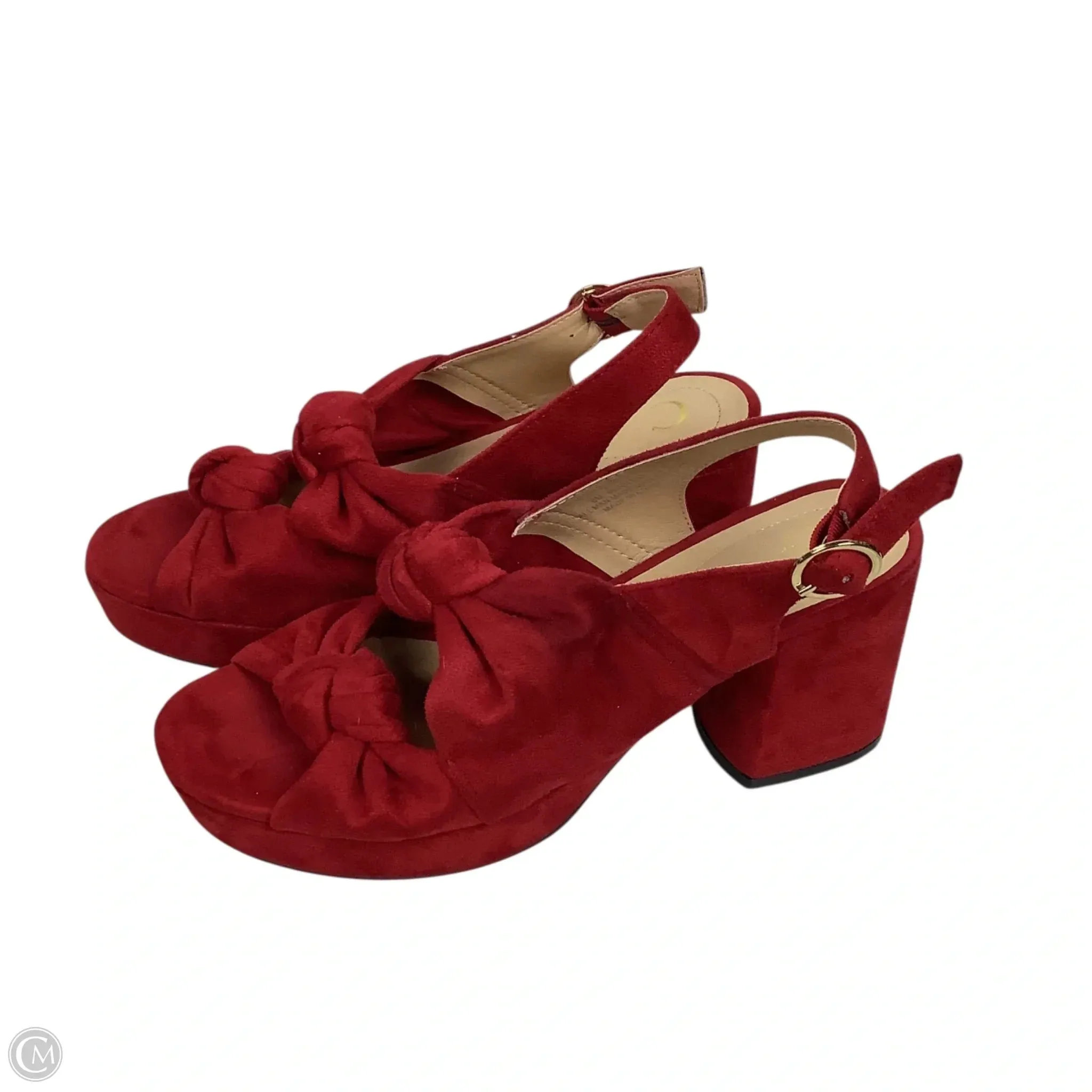 Shoes Heels Block By Cato In Red, Size: 8