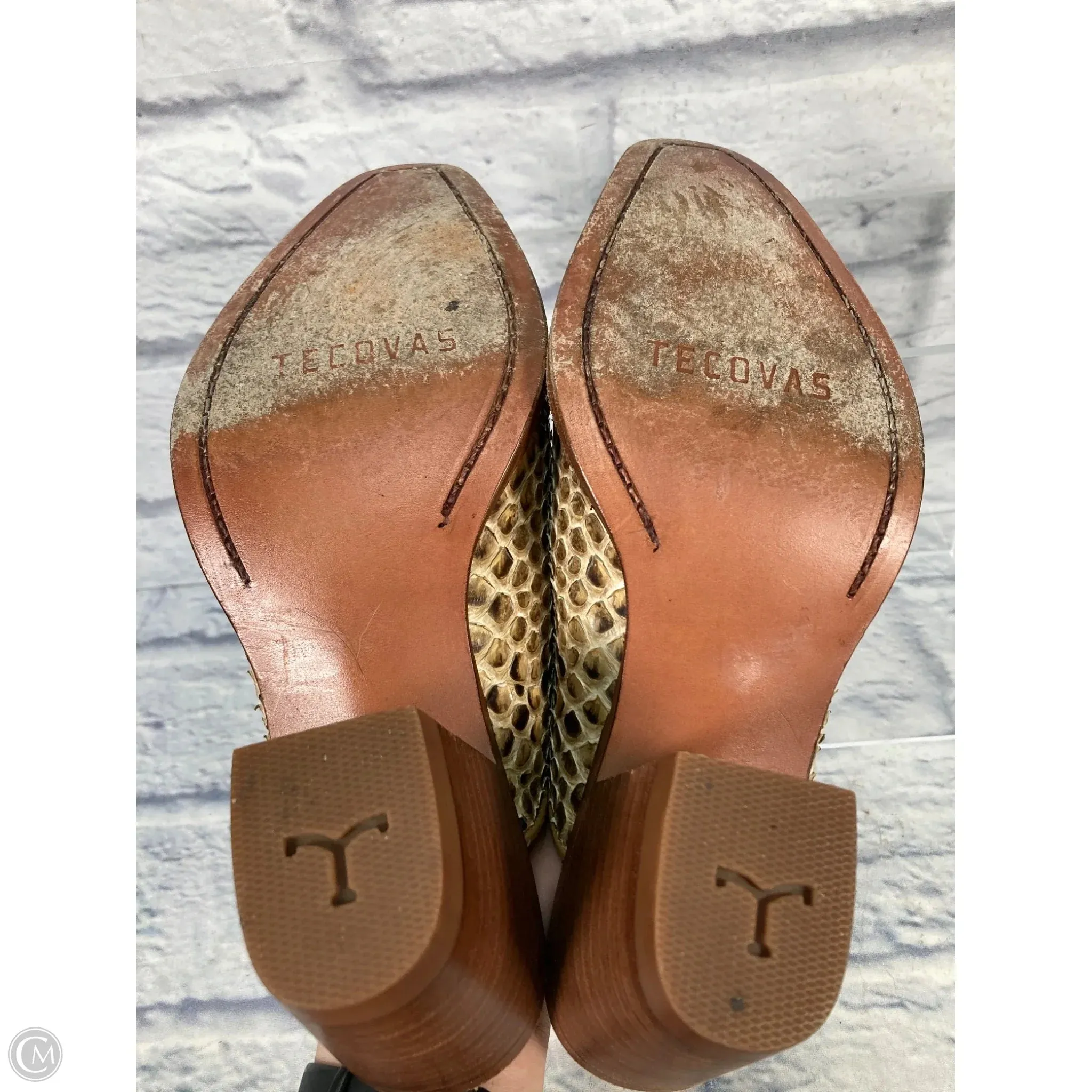 Shoes Heels Block By Clothes Mentor In Snakeskin Print, Size: 7.5