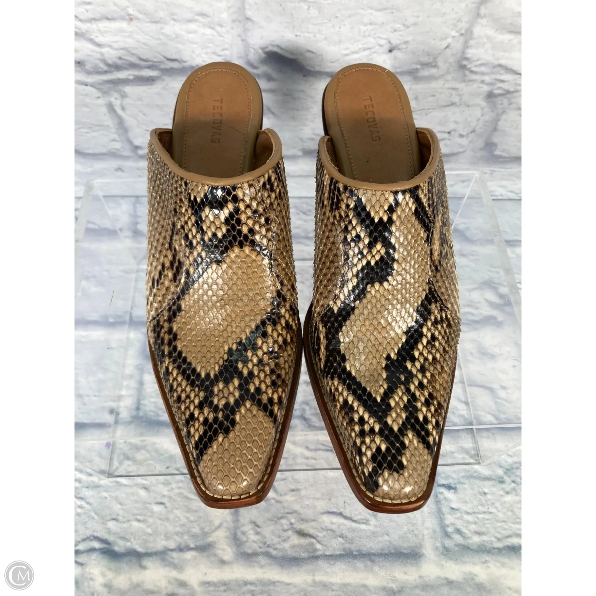 Shoes Heels Block By Clothes Mentor In Snakeskin Print, Size: 7.5