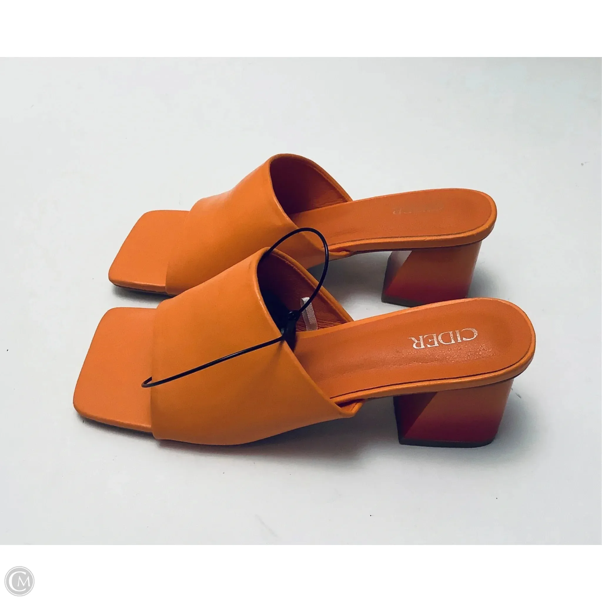 Shoes Heels Block By Cmf In Orange, Size: 8