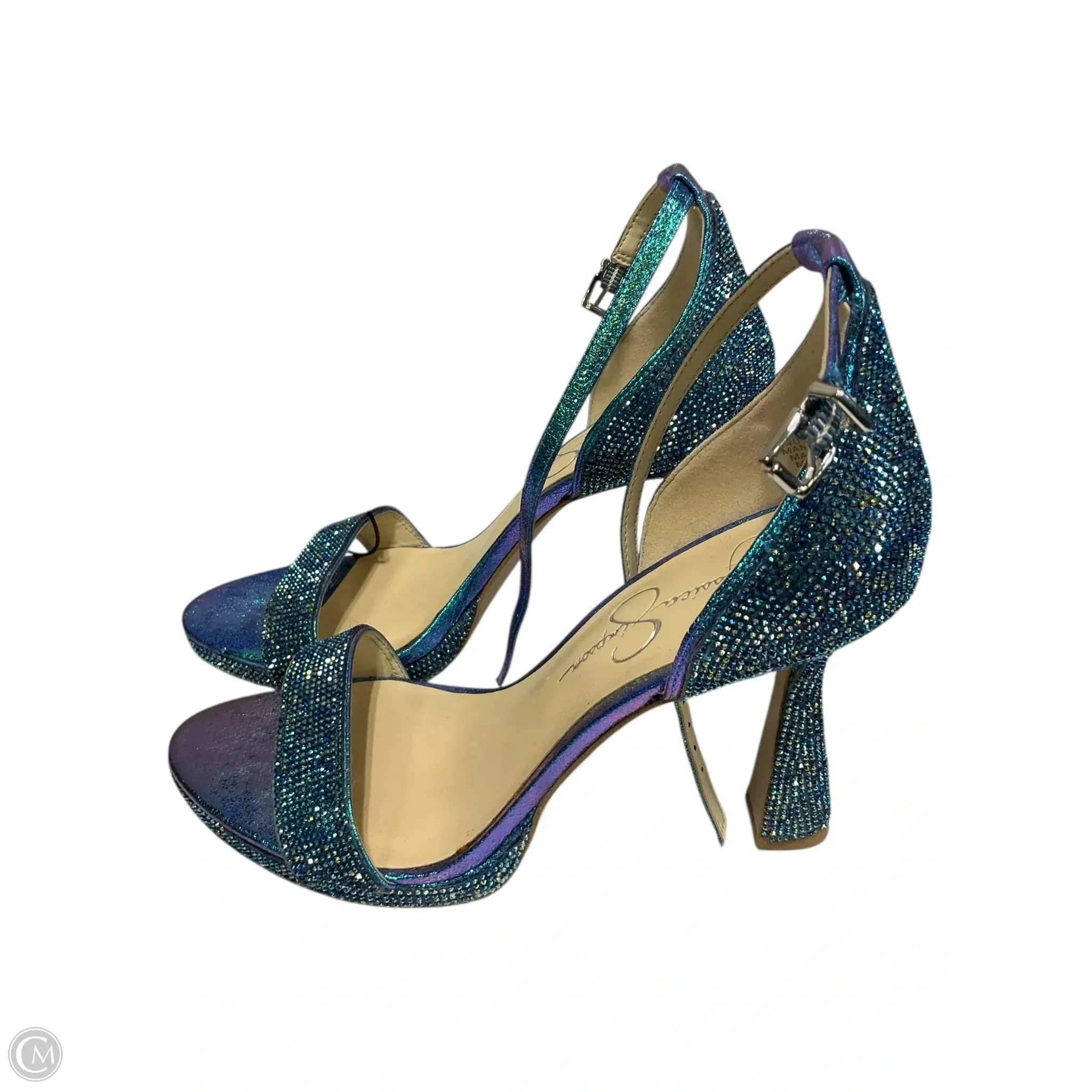 Shoes Heels Block By Jessica Simpson In Aqua, Size: 9