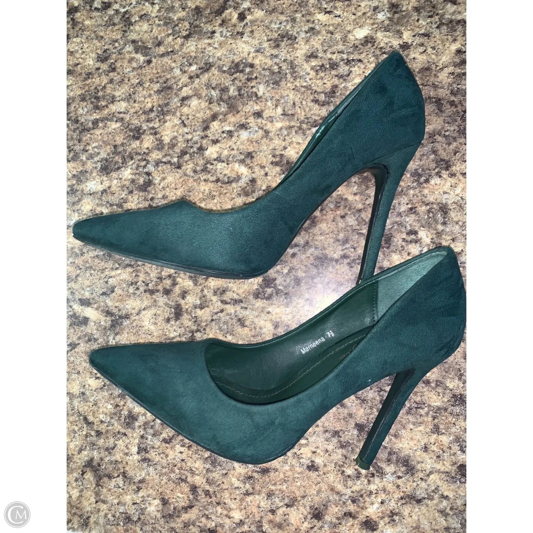 Shoes Heels Stiletto By Herstyle In Green, Size: 7.5