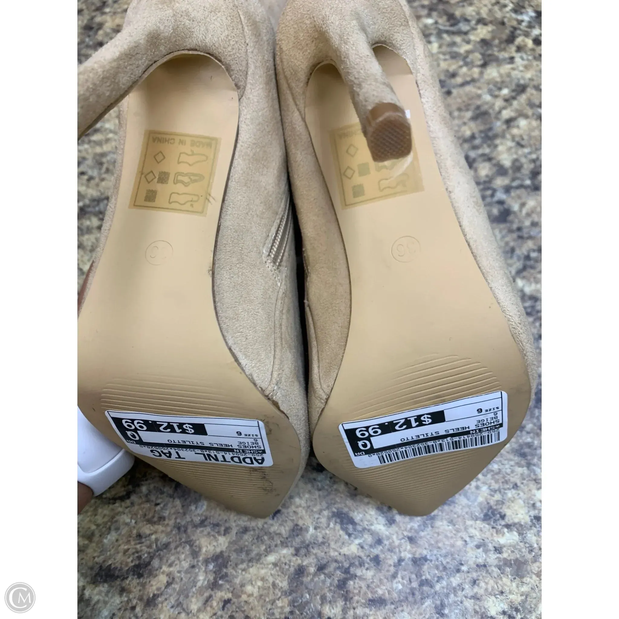 Shoes Heels Stiletto By Shein In Beige, Size: 6