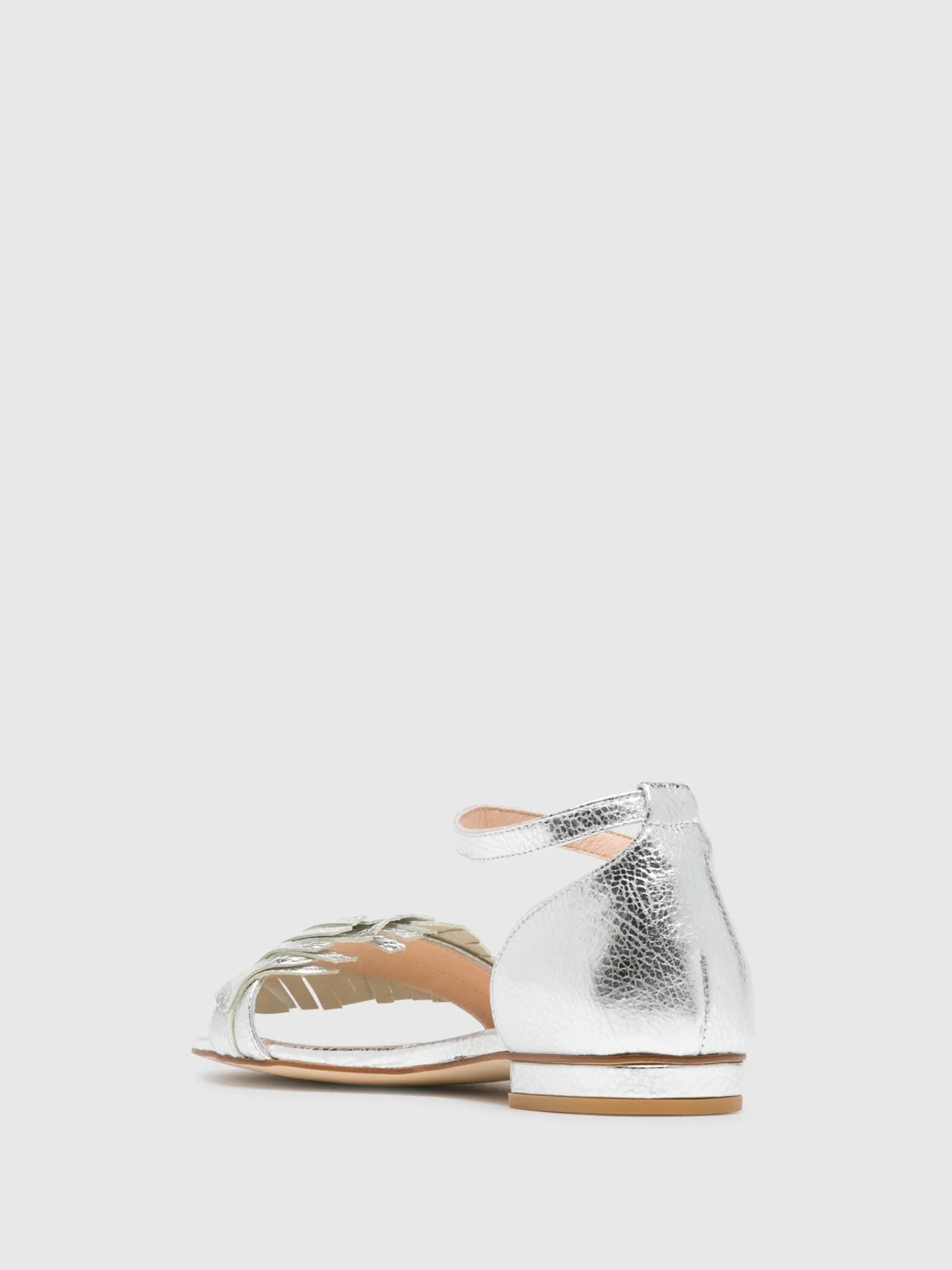 Silver Ankle Strap Sandals