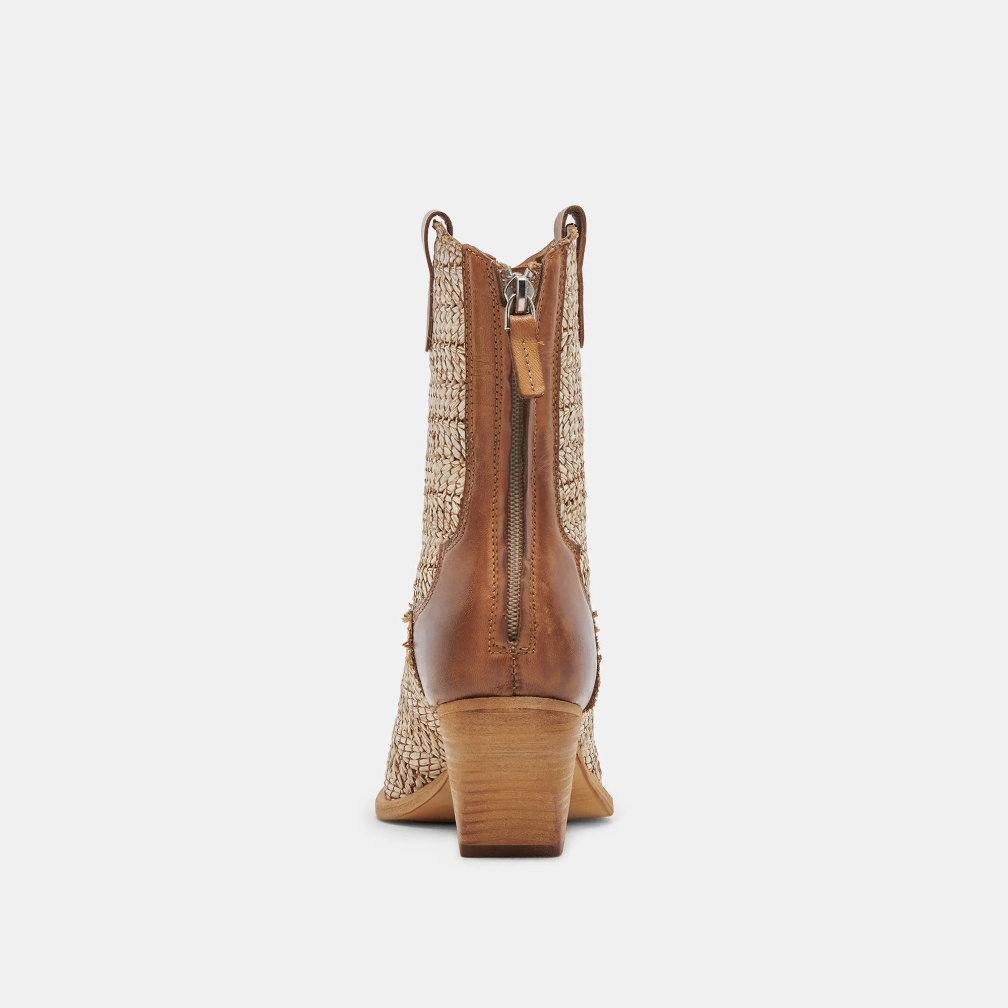 TEXIN BOOTIES BROWN MULTI RAFFIA Dolce Vita