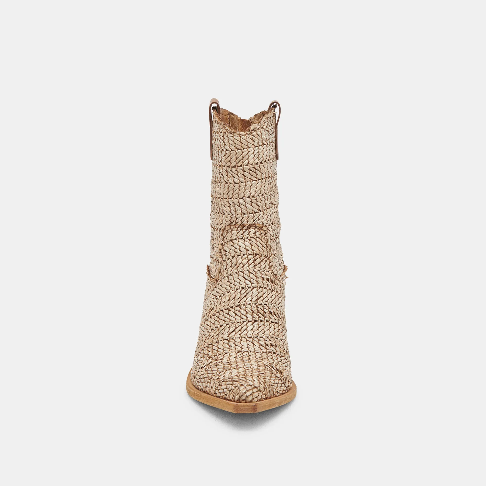 TEXIN BOOTIES BROWN MULTI RAFFIA Dolce Vita