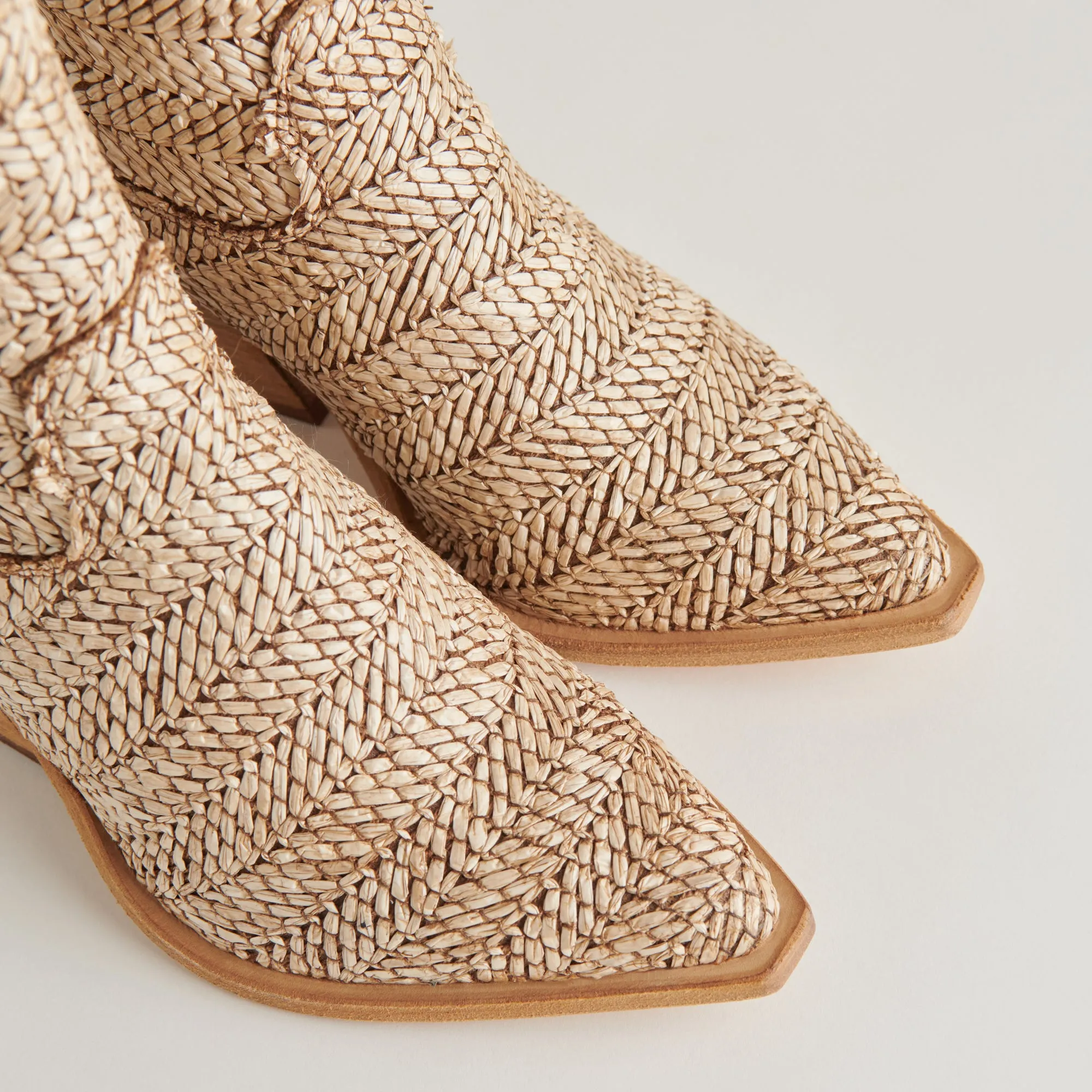 TEXIN BOOTIES BROWN MULTI RAFFIA Dolce Vita