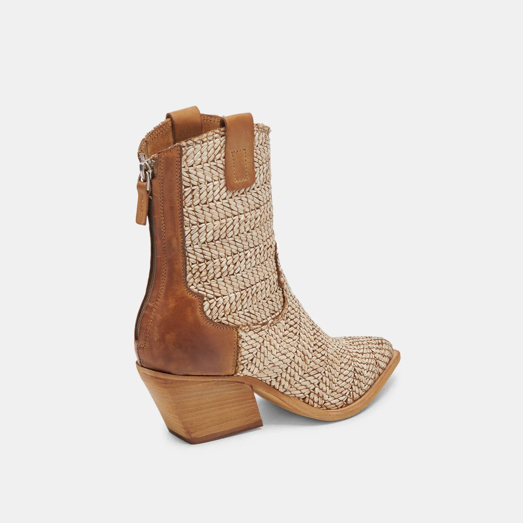 TEXIN BOOTIES BROWN MULTI RAFFIA Dolce Vita