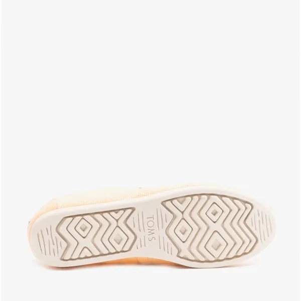 TOMS ALPARGATA Womens Canvas Espadrille Shoes Light Orange