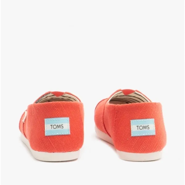 TOMS ALPARGATA Womens Canvas Espadrille Shoes Paprika