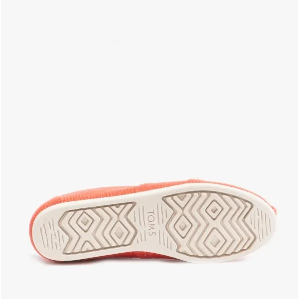 TOMS ALPARGATA Womens Canvas Espadrille Shoes Paprika