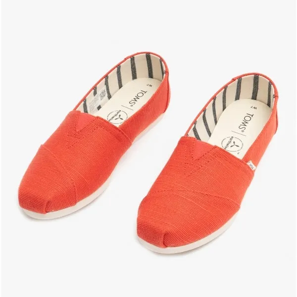 TOMS ALPARGATA Womens Canvas Espadrille Shoes Paprika