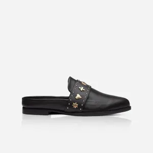 Tuesday Slide Black/Gold Hearts SOL SANA
