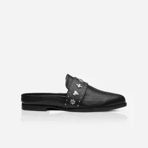 Tuesday Slide Black/Silver Hearts SOL SANA