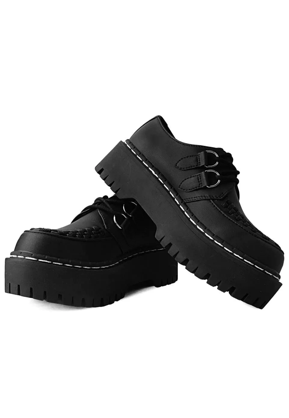 T.U.K. - Doubledecker Creeper Black Tukskin - Shoes