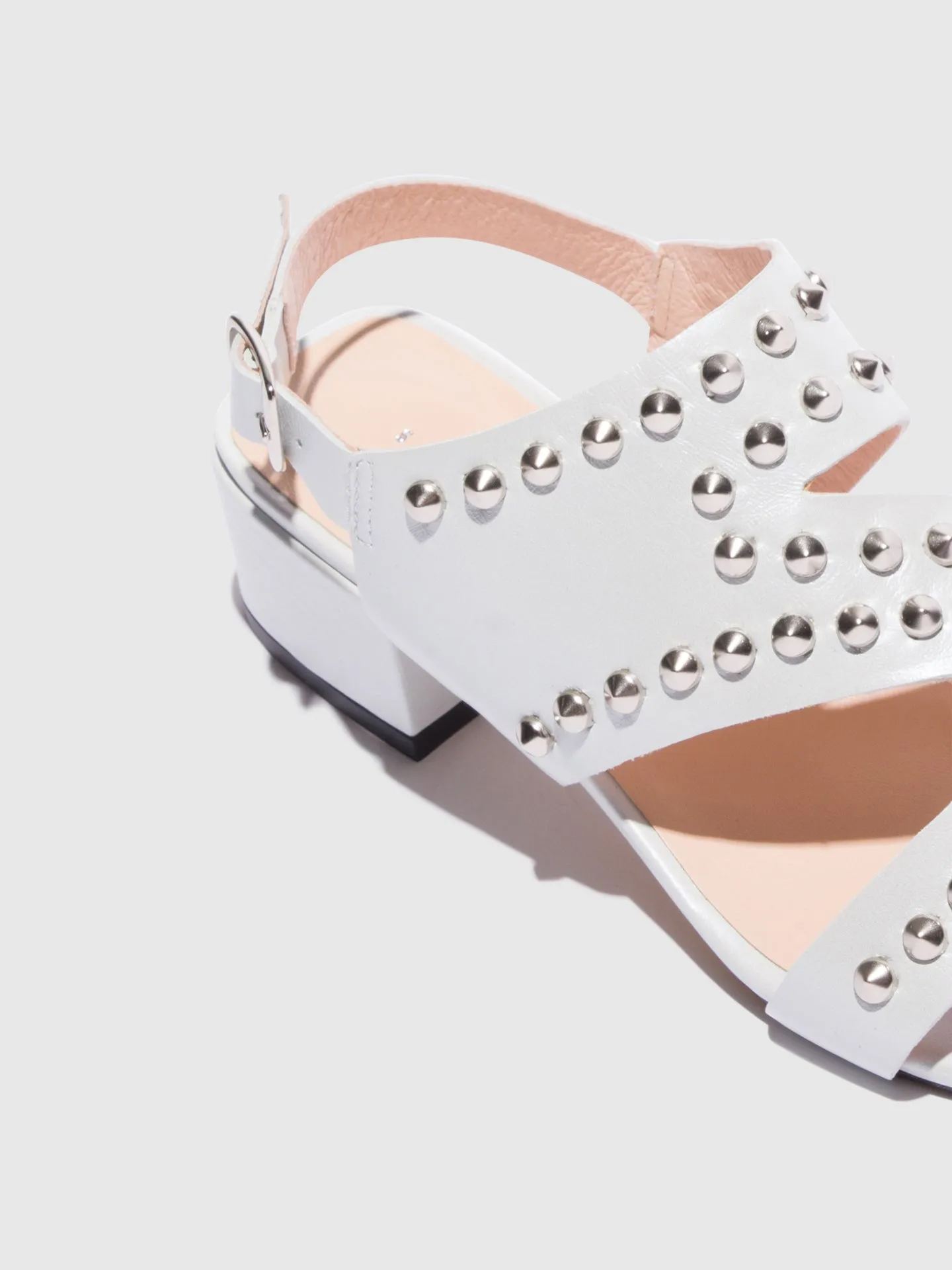 White Appliqués Sandals