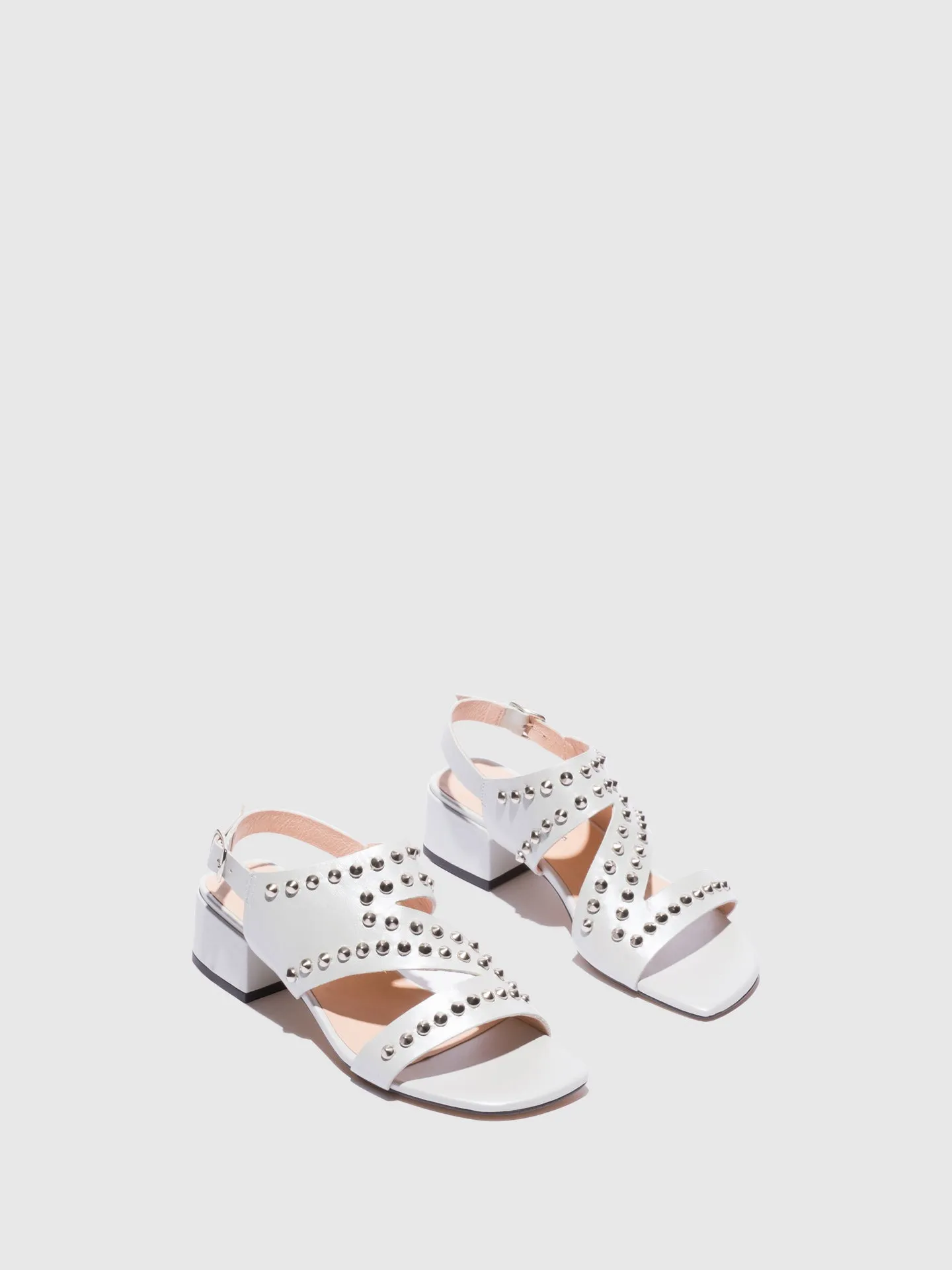 White Appliqués Sandals