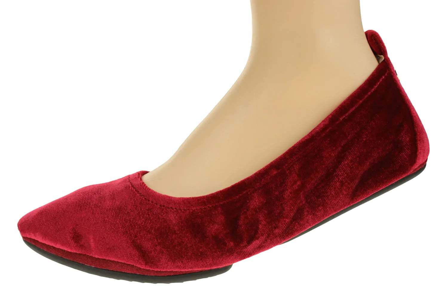 Yosi Samra Women's Vienna 2 Velvet Ballet Flat, Red