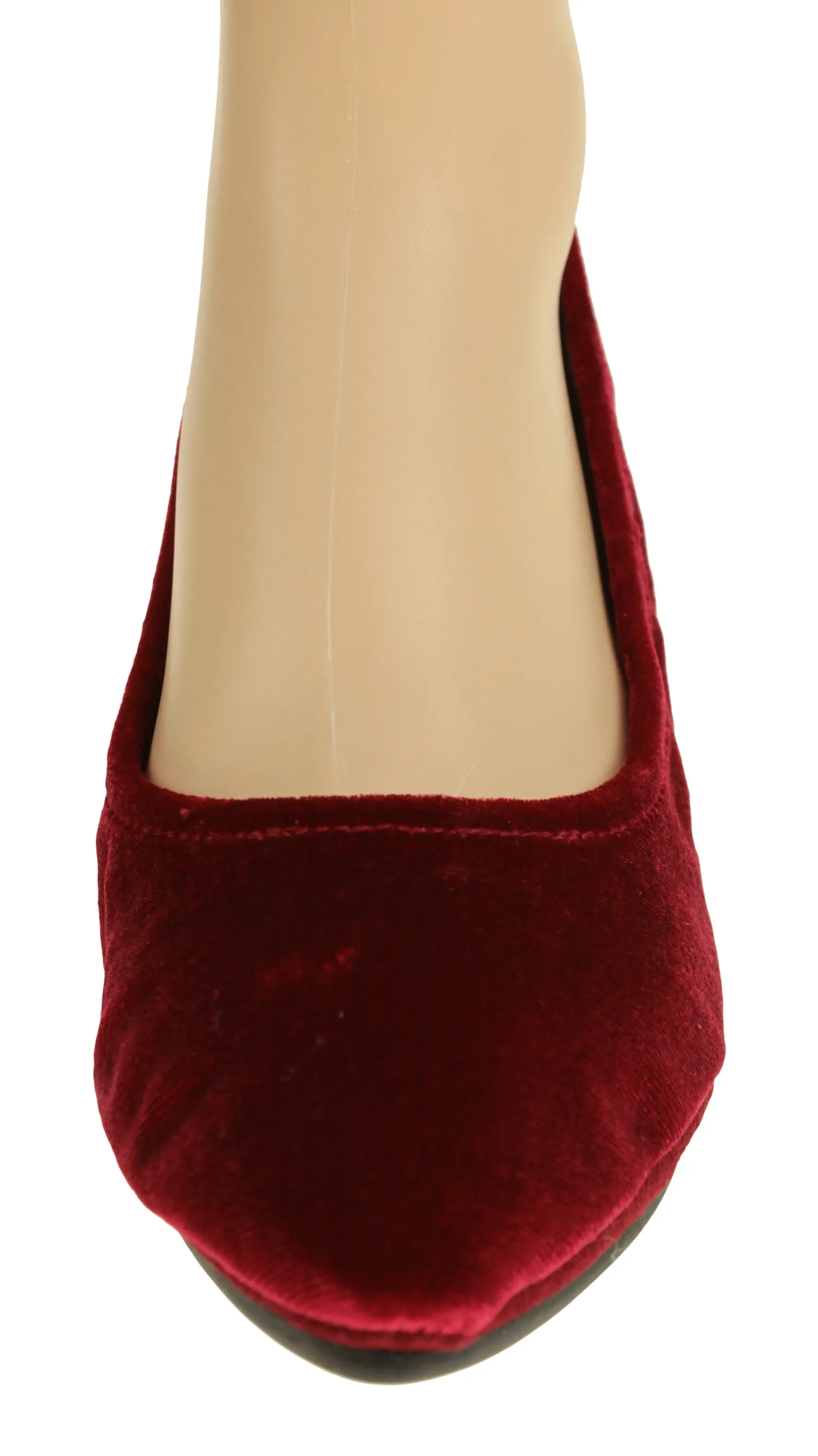 Yosi Samra Women's Vienna 2 Velvet Ballet Flat, Red