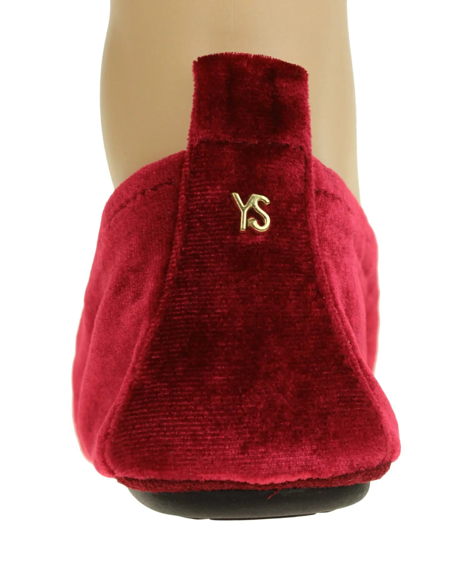 Yosi Samra Women's Vienna 2 Velvet Ballet Flat, Red