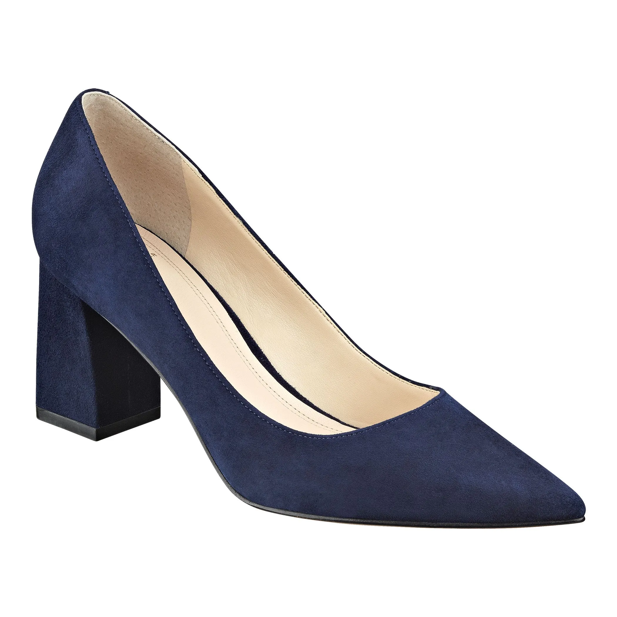 Zala Block Heel Pointy Toe Pump