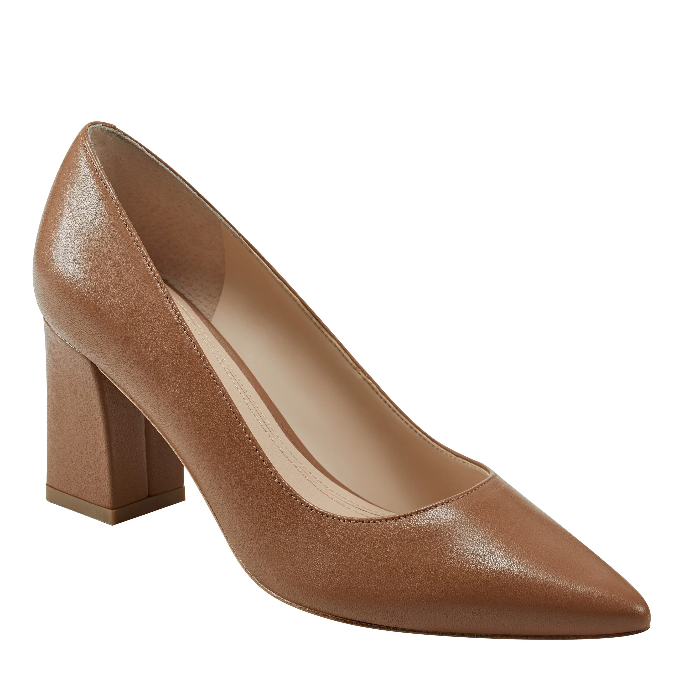 Zala Block Heel Pointy Toe Pump