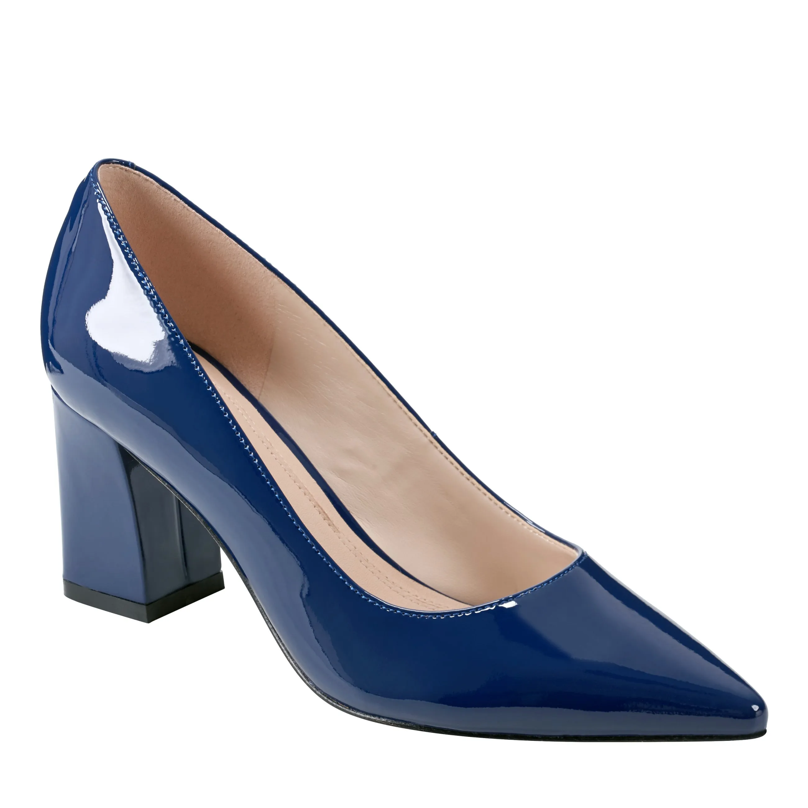 Zala Block Heel Pointy Toe Pump