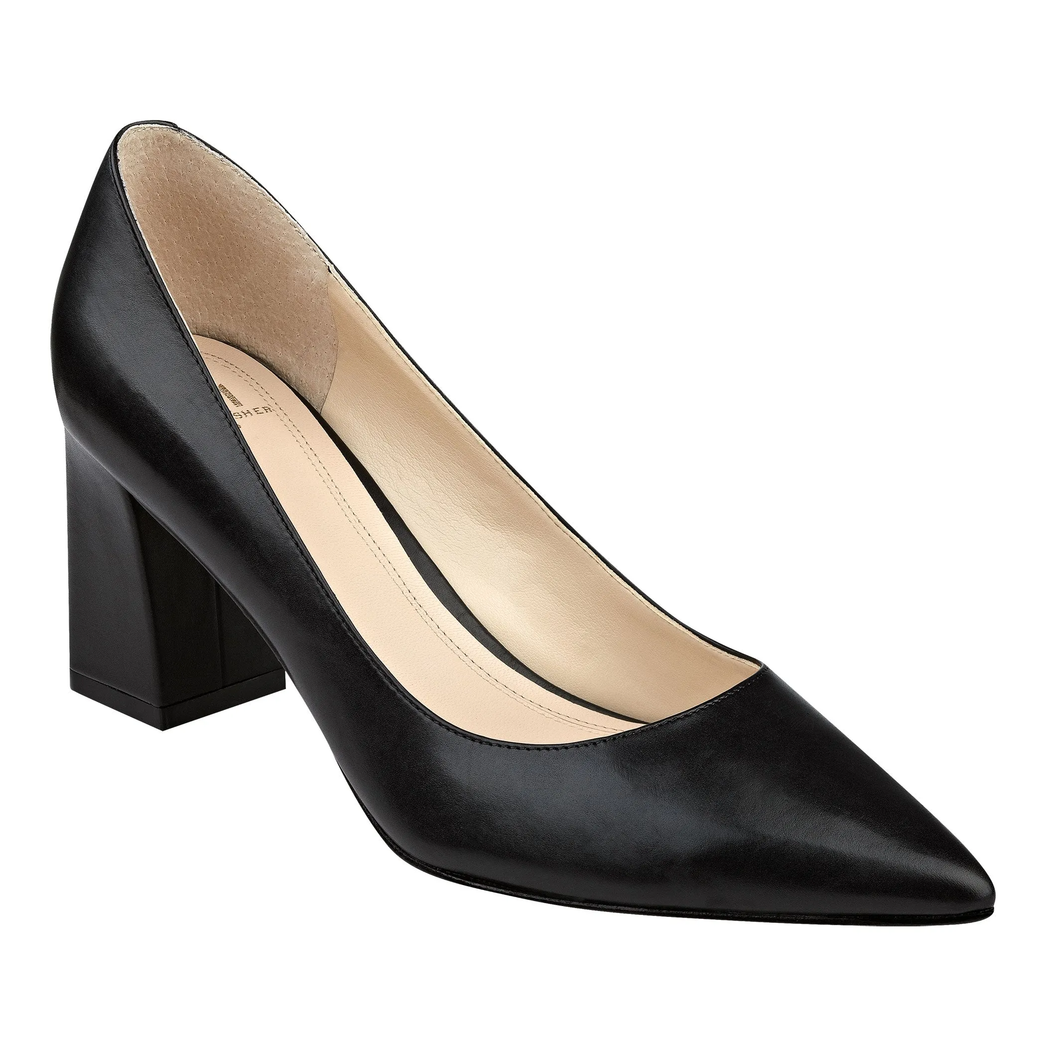 Zala Block Heel Pointy Toe Pump