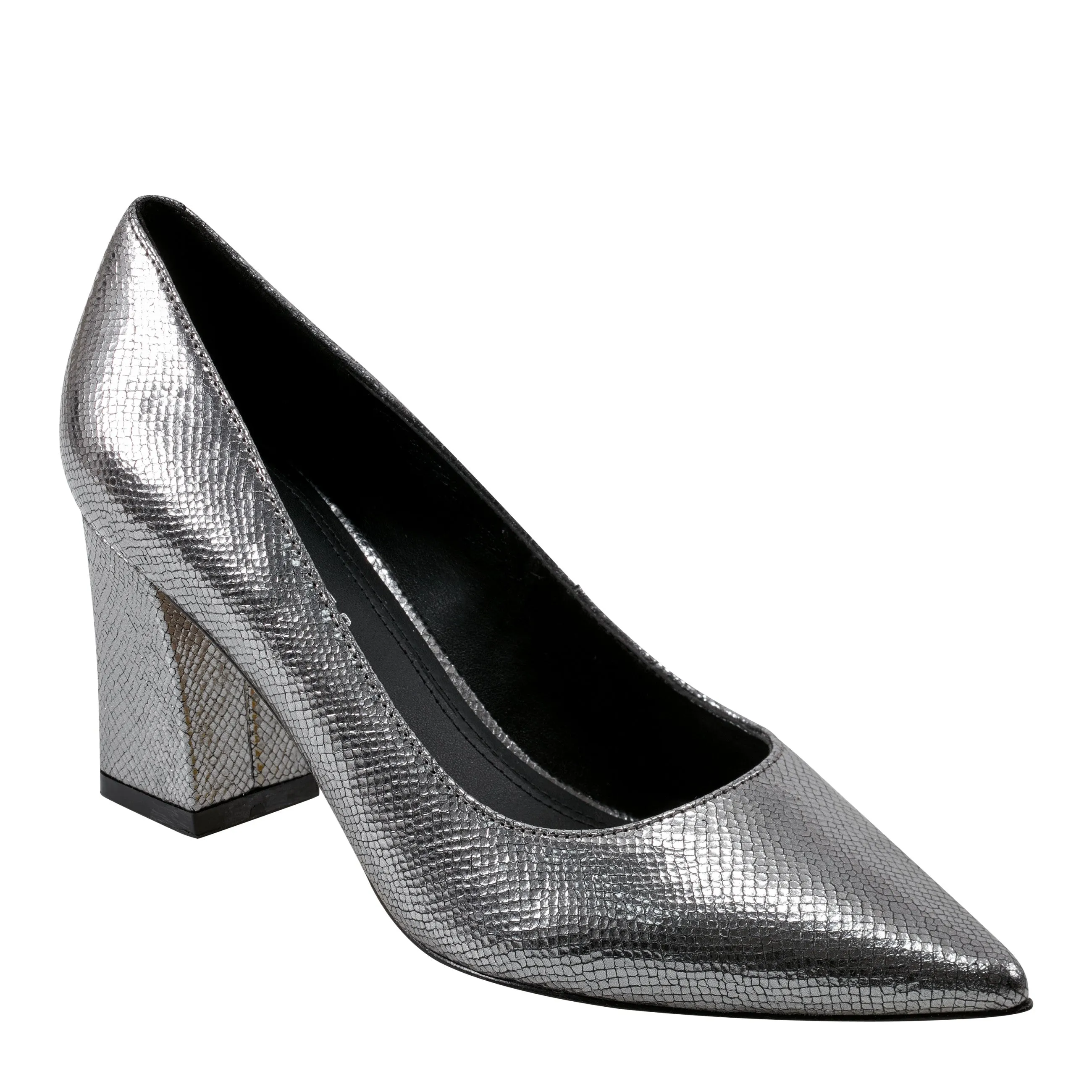 Zala Block Heel Pointy Toe Pump