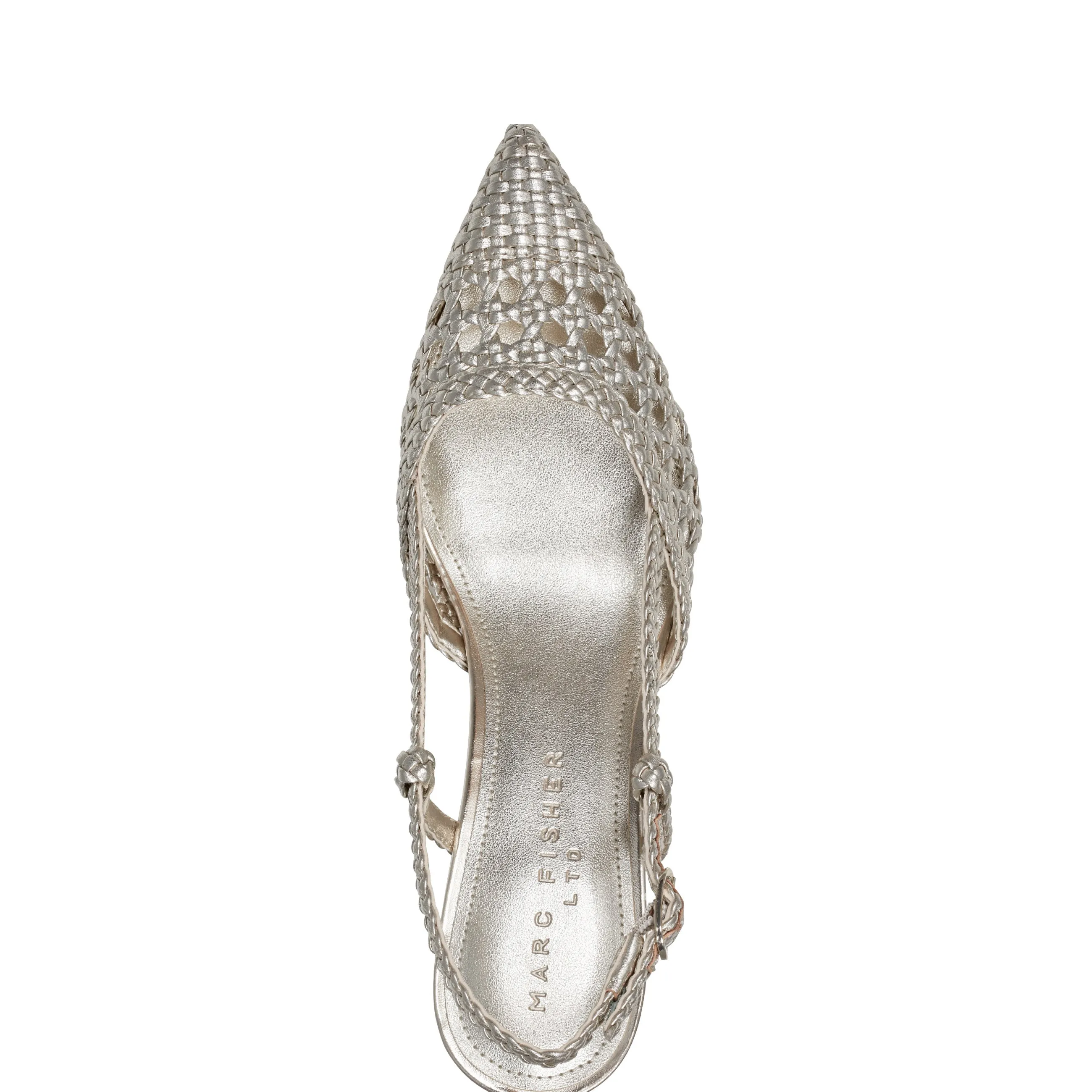 Zunnie Block Heel Woven Slingback Pump